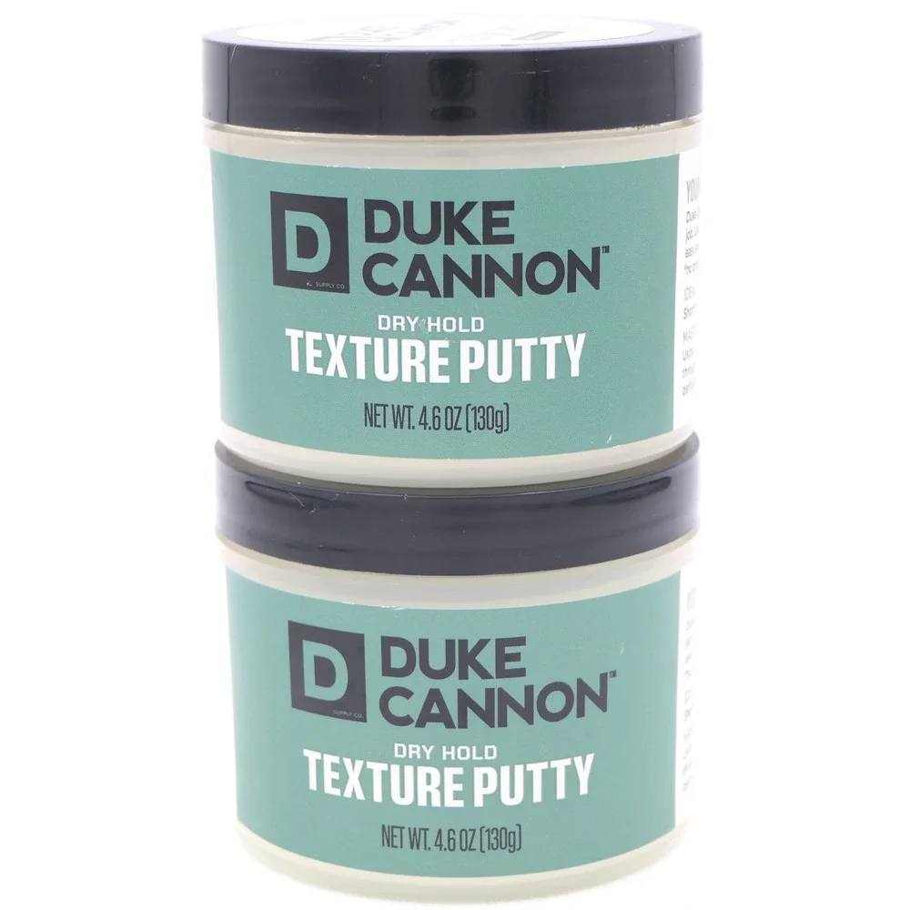 Duke Cannon Men's Dry Hold Texture Putty Medium Hold No Shine 2 Pack 4.6 oz Ea